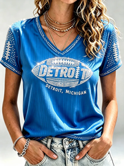 Women's Football Short-sleeved T-shirt
