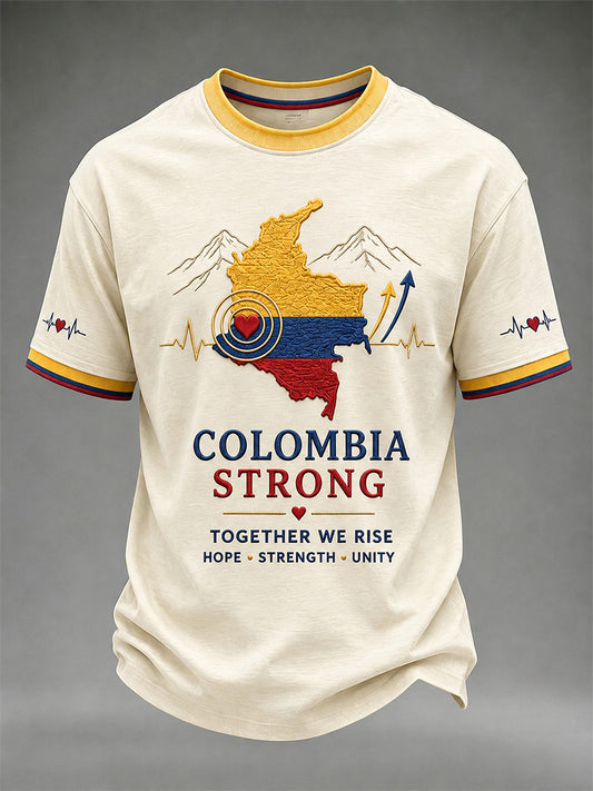 Men's Colombia Strong Print  Casual Tee