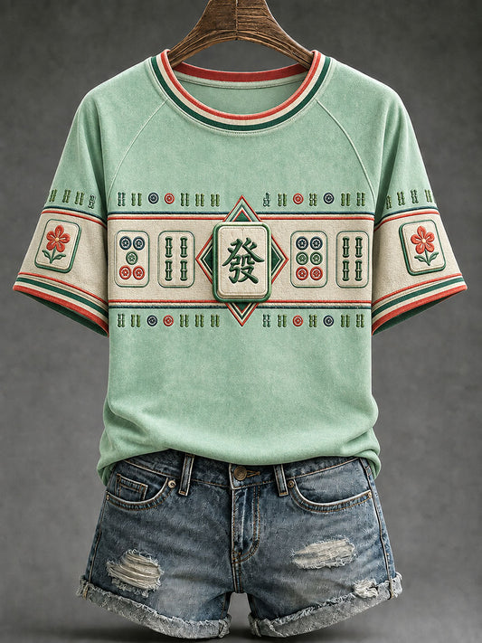 Women's Mahjong Casual T-Shirts