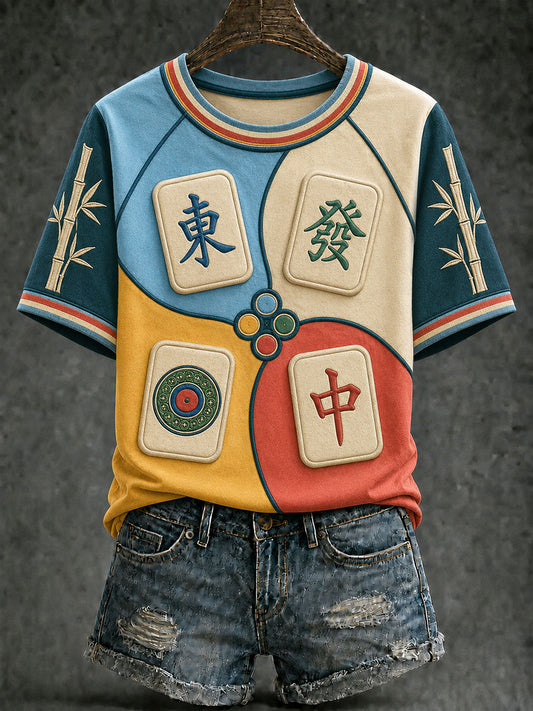 Women's Mahjong Casual T-Shirts