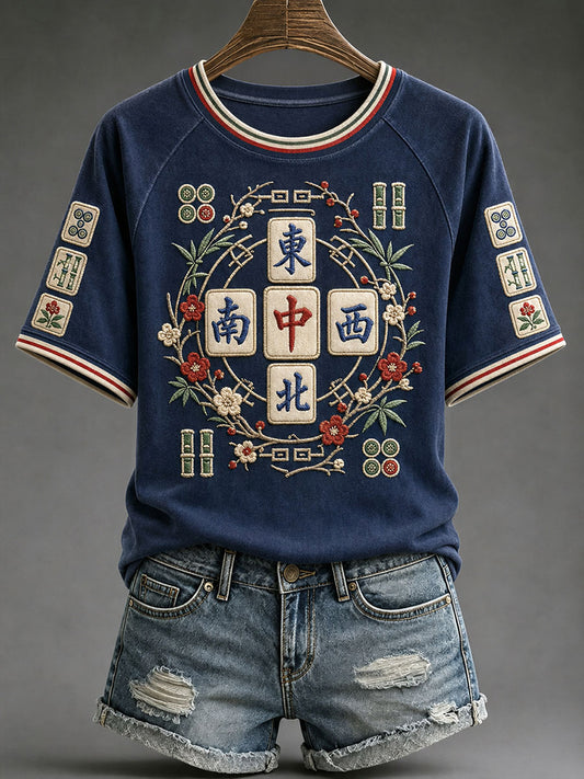 Women's Mahjong Casual T-Shirts