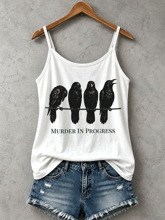 Women's Murder In Progress Crow Tank Top