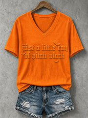 Women's Just A Little Ray Of Pitch Black T-Shirt