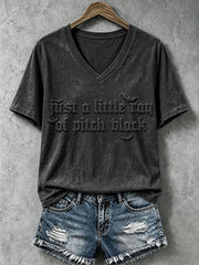 Women's Just A Little Ray Of Pitch Black T-Shirt