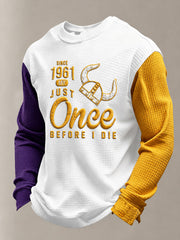 Men's Since 1961 My Just Once Before I Die Waffle Long Sleeve T-Shirt