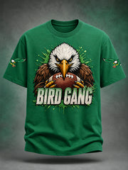 Men's Bird Gang Football Gameday Gift For Football Fans Casual Tee