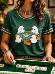 Women's Ghosts Mahjong Casual T-Shirts