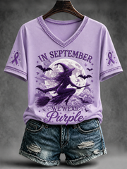 Women's In September We Wear Purple Short-sleeved T-shirt