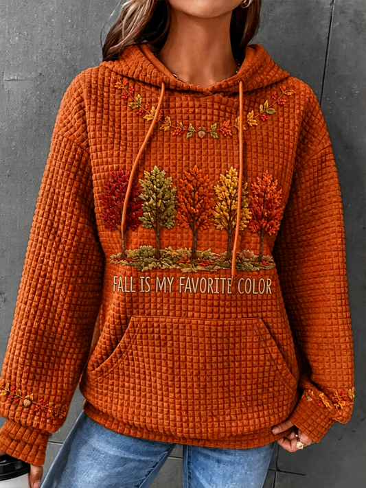 Women's Fall Is My Favorite Color large-sized hooded sweatshirt