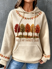 Women's Fall Is My Favorite Color large-sized hooded sweatshirt