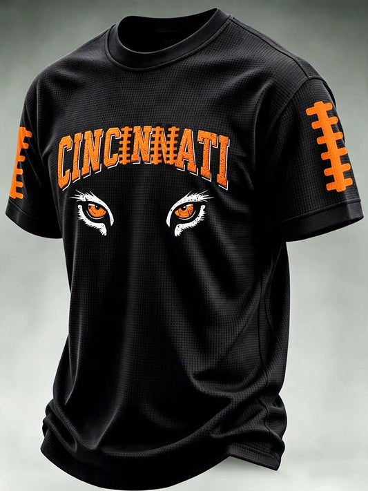 Men's Game Day Football Print Casual Short-Sleeve T-shirt