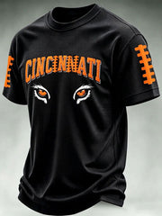 Men's Game Day Football Print Casual Short-Sleeve T-shirt