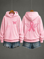 Women's Animal Print Breast Cancer Prevention Regular Sweatshirt