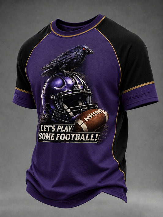 Men's Football Fan Print Casual T-shirt