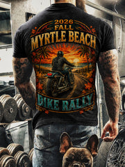 Men's Myrtle Beach Bike Rally Print Short Sleeves T-shirt