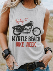 Women's Myrtle Beach Bike Rally Print Vest Top