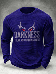 Men's Football Fan Print Waffle Long Sleeve T-Shirt