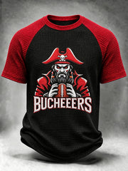 Men's Football Fan Print Waffle T-shirt
