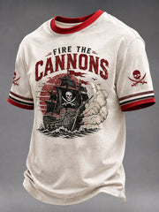 Men's Fire The Cannons Football Short Sleeves T-shirt
