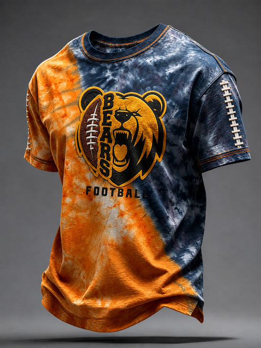 Men's Chicago Football Lover Bears Art Printed T-shirt