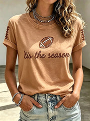Women's Football Lovers Gameday Casual Tee