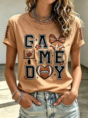 Women's Football Lovers Gameday Casual Tee
