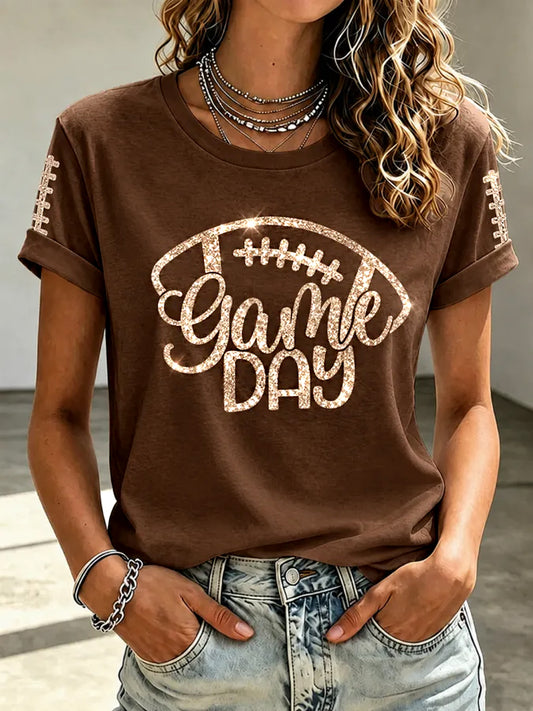 Women's Football Lovers Gameday Casual Tee