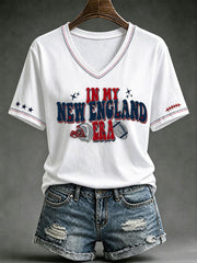 Women's Football Print Short-sleeved T-shirt