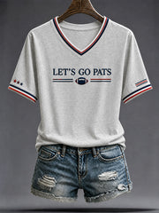 Women's Football Print Short-sleeved T-shirt