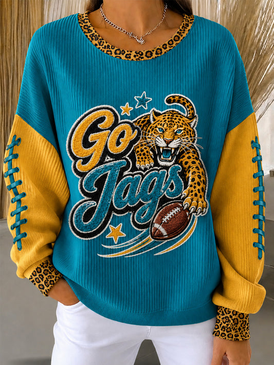 Women's Go Jags! Football Gameday Gift For Football Fans Casual Sweatshirt
