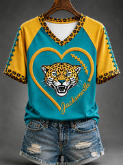 Women's Football Gameday Gift For Football Fans Casual V-Neck Tee
