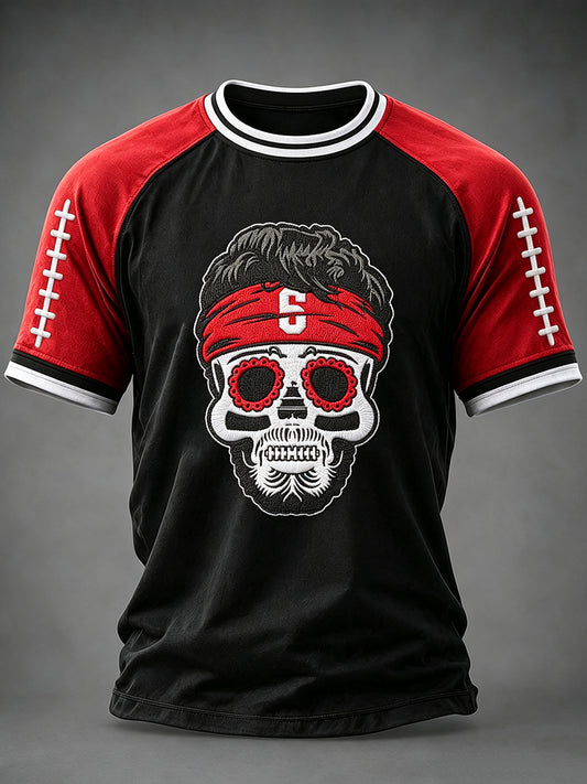 Men's Football Fan Print Short Sleeve T-shirt