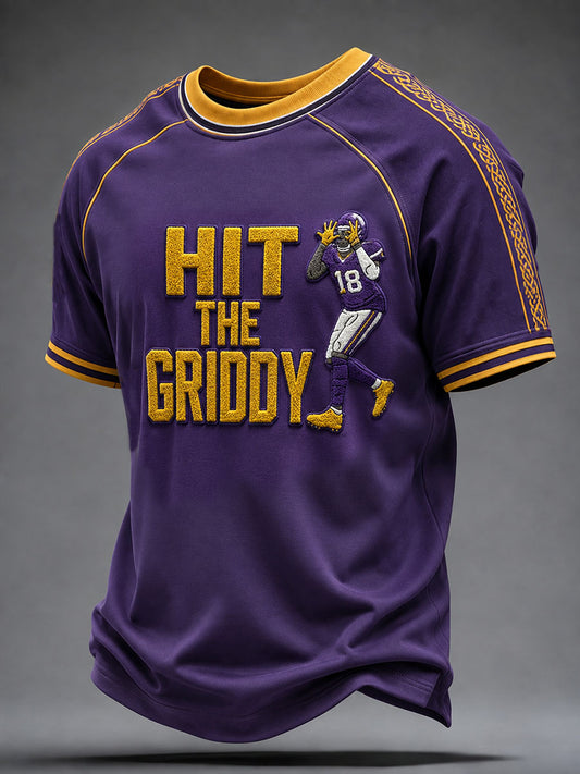 Men's Football Print Short Sleeve T-shirt