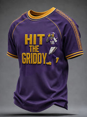 Men's Football Print Short Sleeve T-shirt