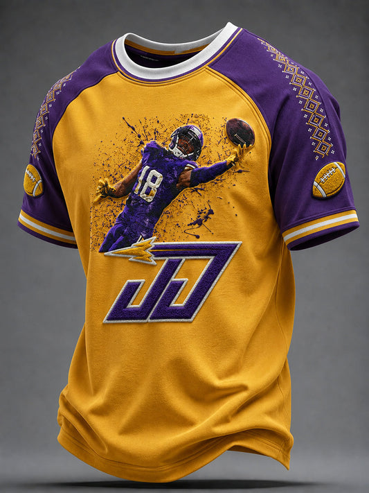 Men's Football Print Short Sleeve T-shirt