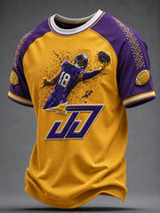 Men's Football Print Short Sleeve T-shirt