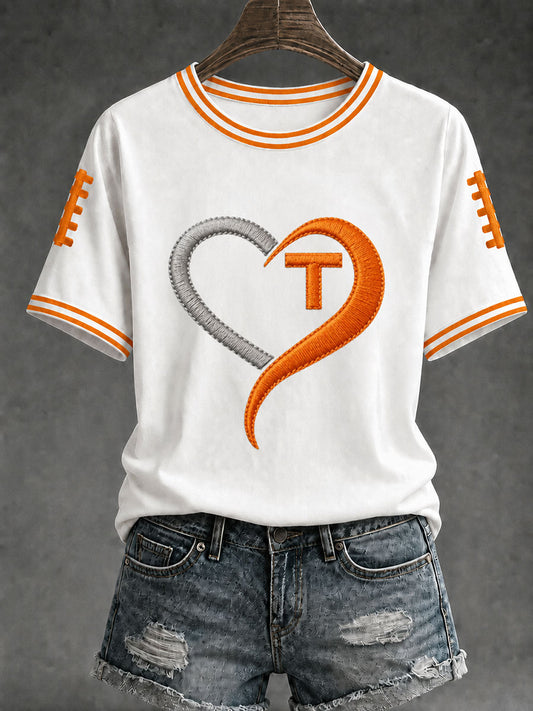 Women's Game Day Football Printed Casual T-Shirt