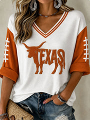Women's Game Day Football Printed Casual T-Shirt