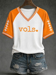Women's Game Day Football Print Casual T-Shirt