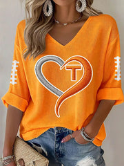 Women's Game Day Football Printed Casual T-Shirt