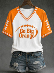 Women's Game Day Football Print Casual T-Shirt
