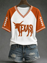 Women's Game Day Football Printed Casual T-Shirt