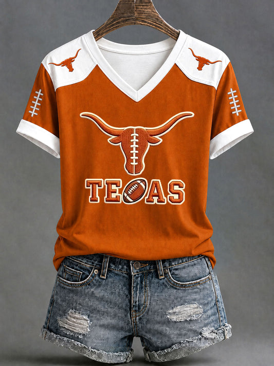 Women's Game Day Football Printed Casual T-Shirt