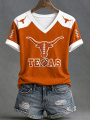 Women's Game Day Football Printed Casual T-Shirt