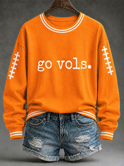 Women's Game Day Football Print Casual Regular Sweatshirt