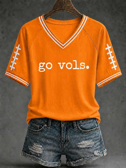 Women's Game Day Football Printed Casual T-Shirt