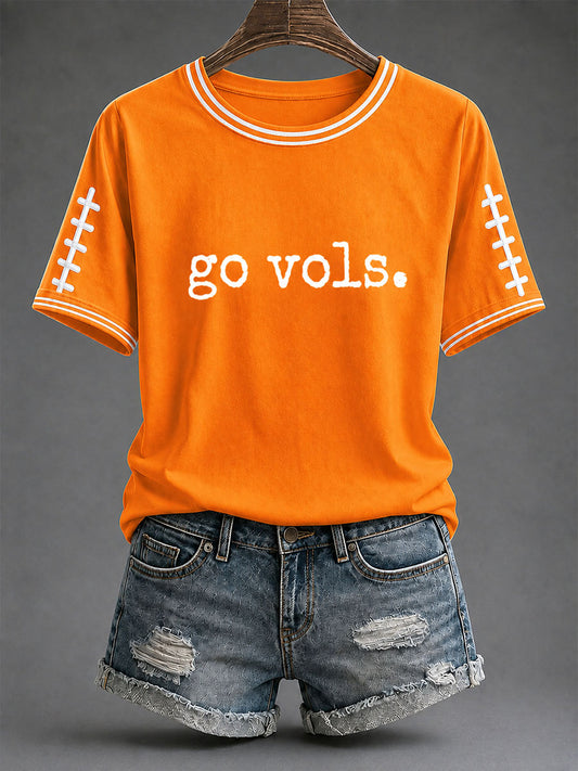 Women's Game Day Football Print Casual T-Shirt