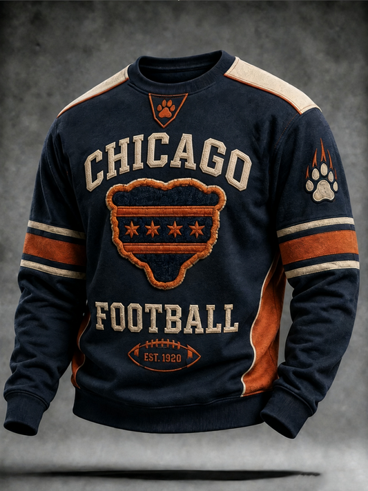 Men's Football Gameday Gift For Football Fans Crew Neck Sweatshirt