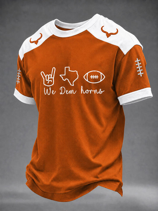 Men's Game Day Football Print Casual T-shirt