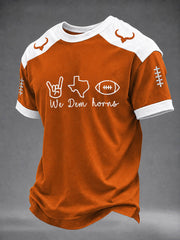 Men's Game Day Football Print Casual T-shirt